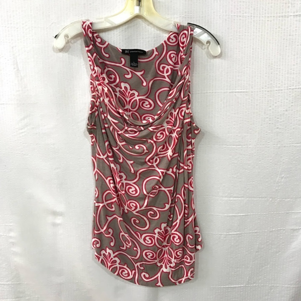 Inc Floral Sleeveless Scoop Neck Blouse
